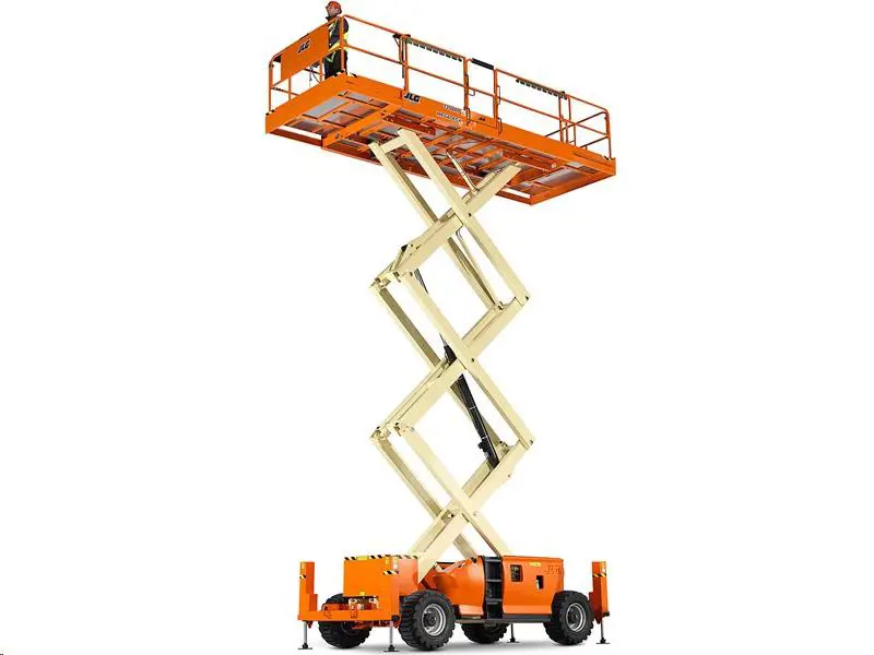 Rough-terrain scissor lift (diesel, 4 WD), 12m